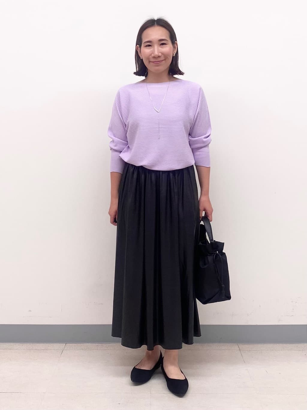 YUKARIさんの「INDIVI｜【洗える／体型カバー】美シルエットニット」を使ったコーディネート