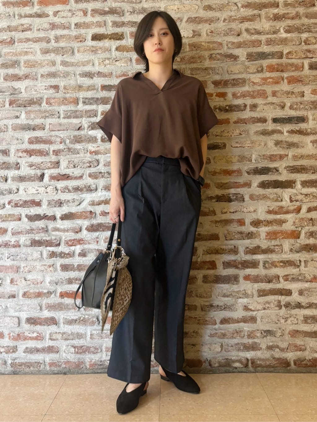 しばさんの「THE SHOP TK｜【インしなくても決まる】スキッパーシャツ/接触冷感/防シワ/速乾」を使ったコーディネート