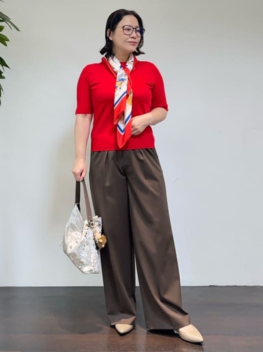Asamiさんの「UNTITLED｜【アンサンブル可/薄手】ベーシッククルーネックカーディガン」を使ったコーディネート