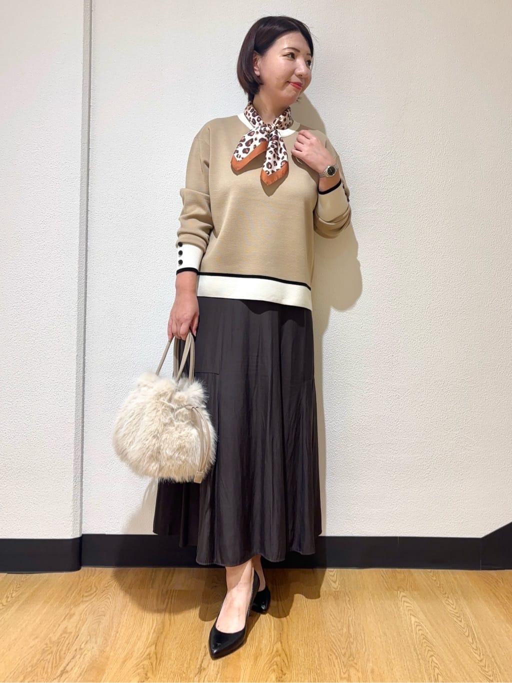 MIKIKOさんの「UNTITLED｜【アンサンブル可/洗える】ウールミラノリブニット」を使ったコーディネート