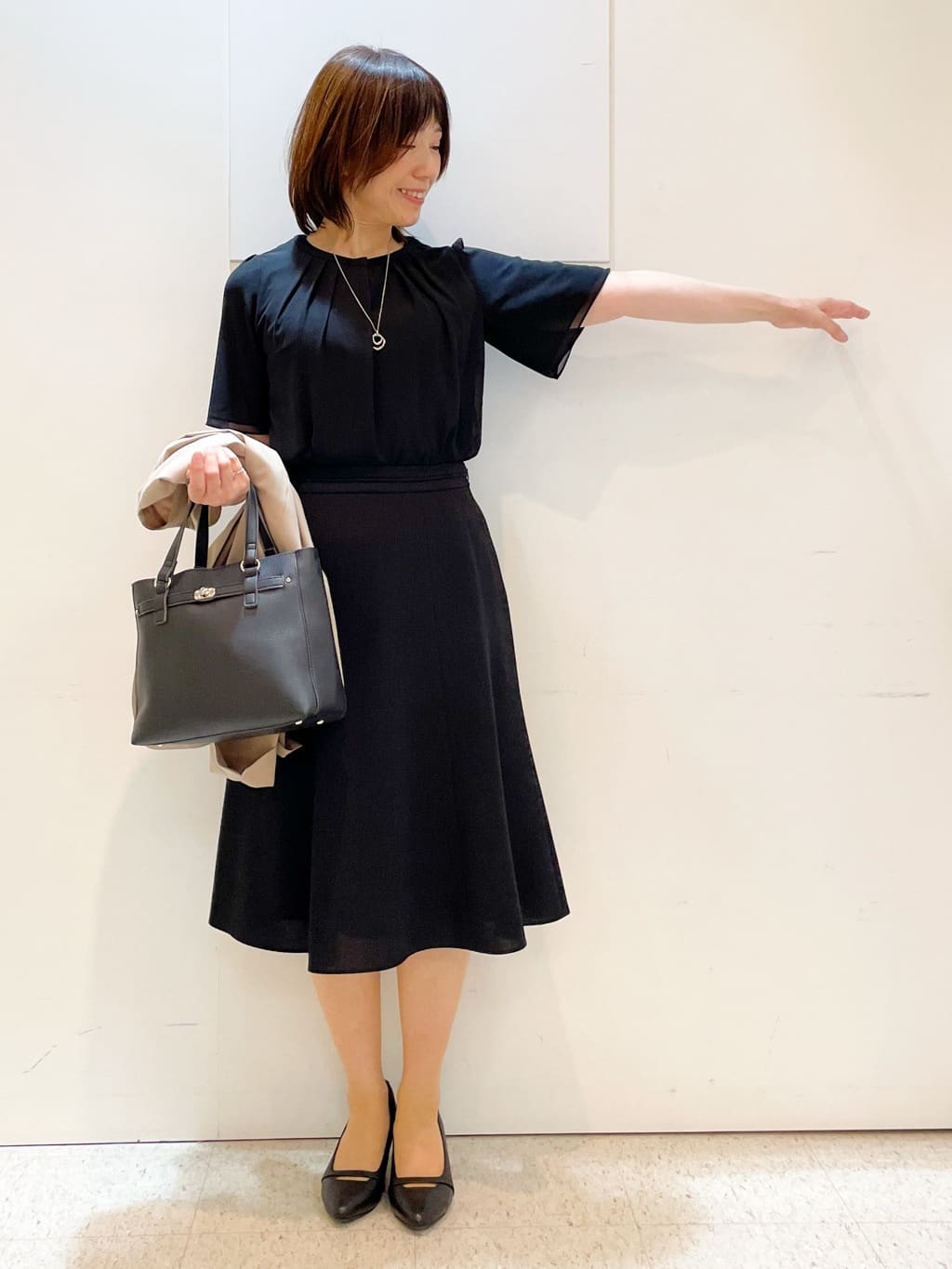 めいさんの「Reflect｜【美シルエット】ソフトマーメイドスカート」を使ったコーディネート