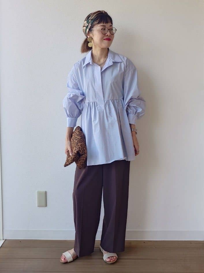 MUTSUKOさんの「UNTITLED｜【PROTAGPNISTA】FLAIR SHIRT」を使ったコーディネート