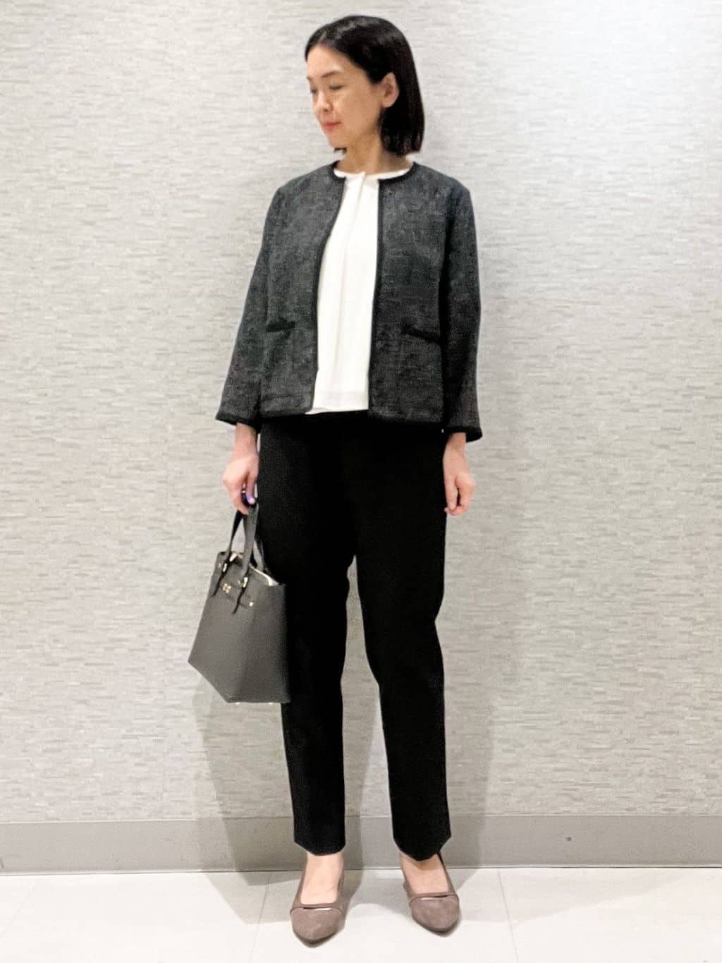 marikoさんの「Reflect｜【軽い着心地】メッシュツイードジャケット」を使ったコーディネート