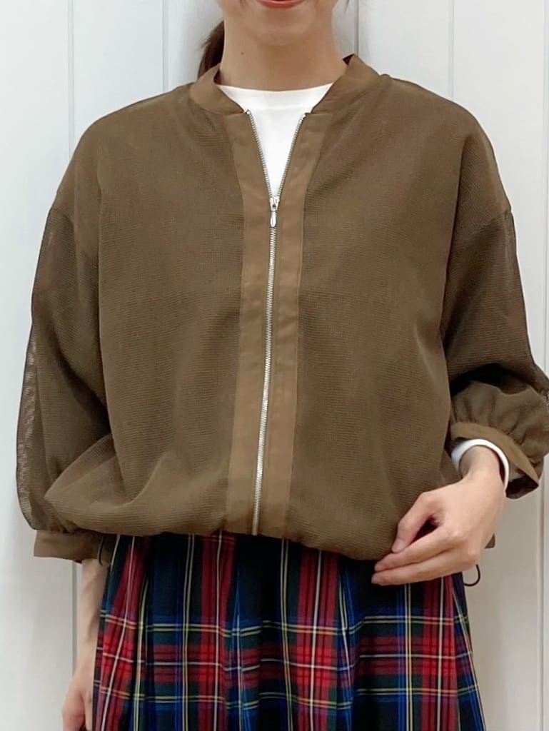 yoshiさんの「Dessin｜【洗える】メッシュシアージャケット」を使ったコーディネート