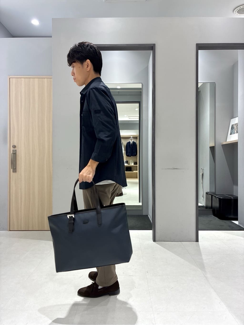 わいずみさんの「TAKEO KIKUCHI｜【COOL CITY WEAR】インドライ天竺モックネック プルオーバー /吸汗速乾」を使ったコーディネート