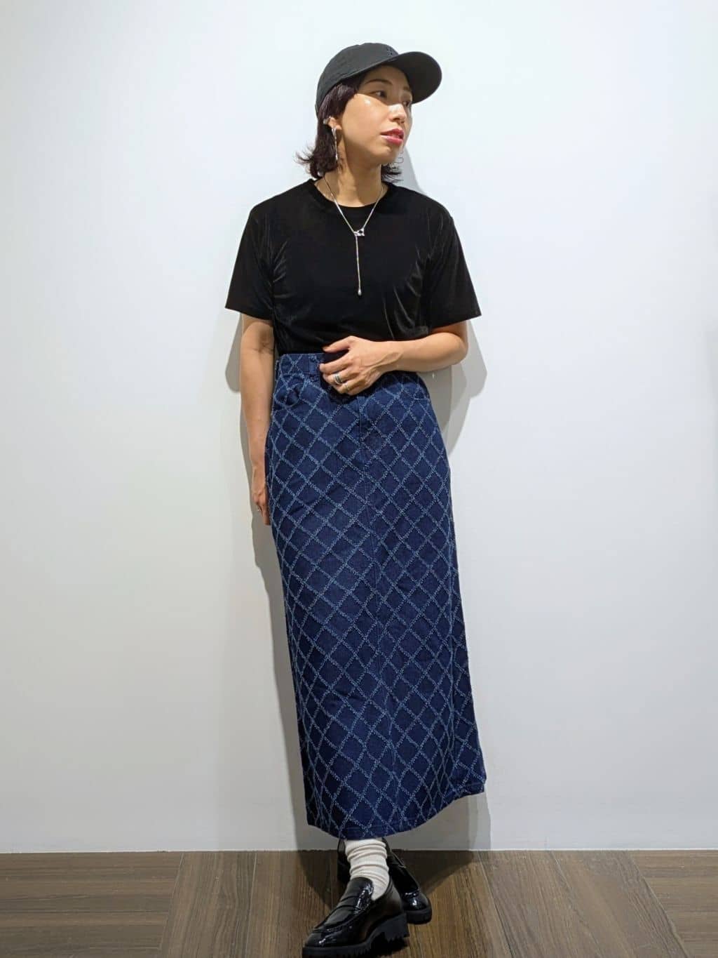 4410さんの「THE SHOP TK｜シアーベロアカットソー【洗える】」を使ったコーディネート