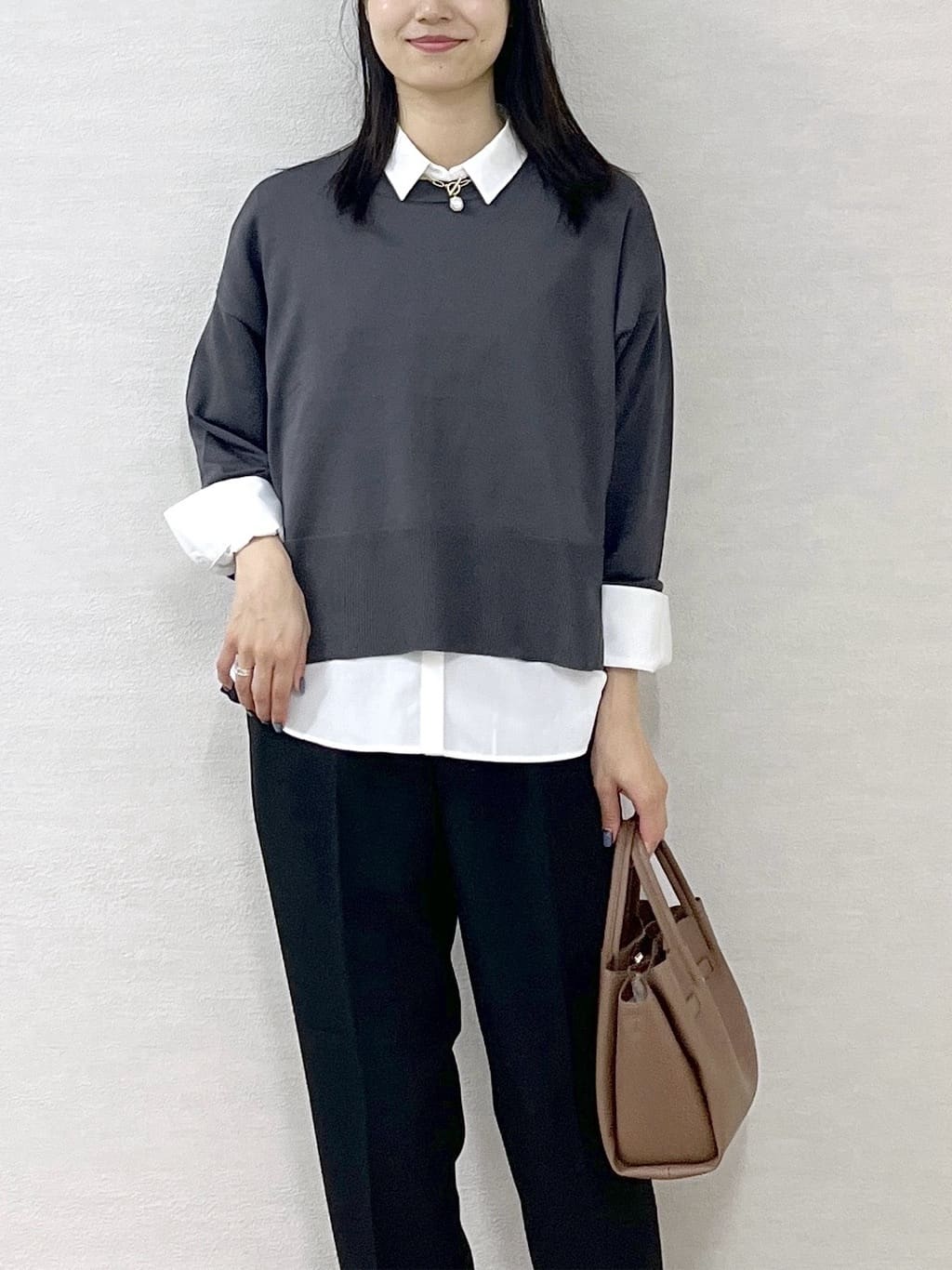 sachikoさんの「OPAQUE.CLIP｜《ツインセット》リラクシーサイドスリットニット&times;ドッキングタンク【洗濯機洗い可】」を使ったコーディネート