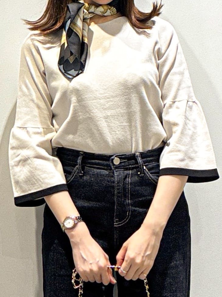 もんちゃんさんの「OPAQUE.CLIP｜ストレッチストレートデニム【洗濯機洗い可】」を使ったコーディネート
