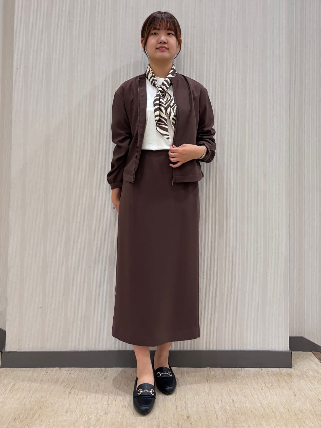 ちひさんの「INDIVI｜【コットン】シャツ切り替えカットソー」を使ったコーディネート