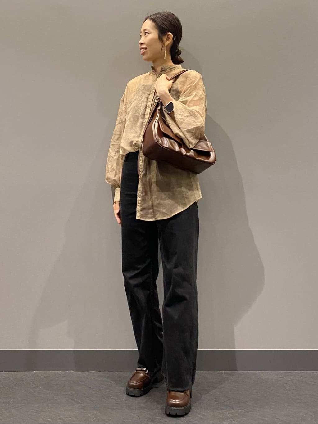 hiraさんの「ESPERANZA｜フリル付きリボンローファー」を使ったコーディネート