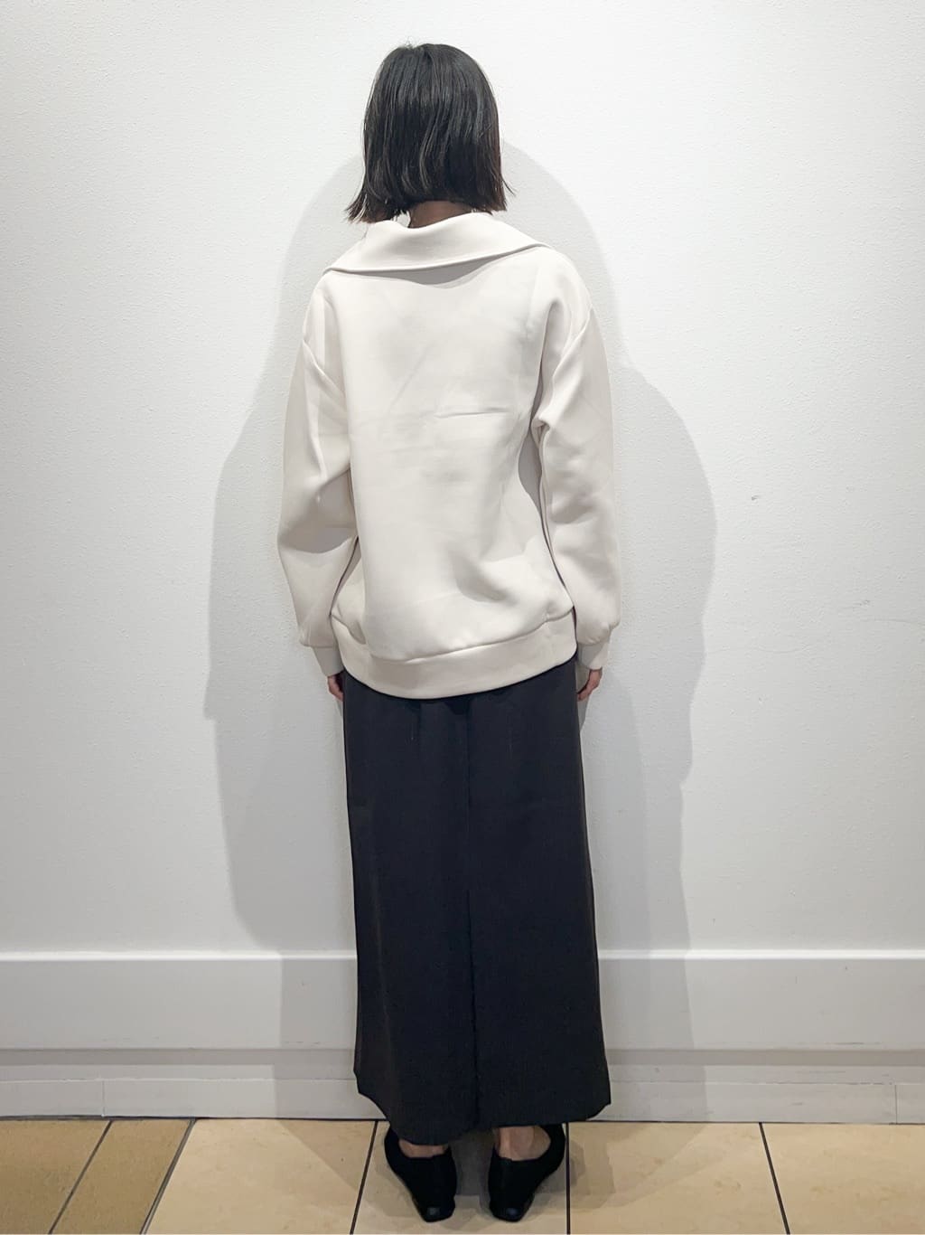 ももちぃさんの「index｜ラメストライプイージーナロースカート／セットアップ可【洗濯機洗い可／防シワ／吸水速乾】」を使ったコーディネート