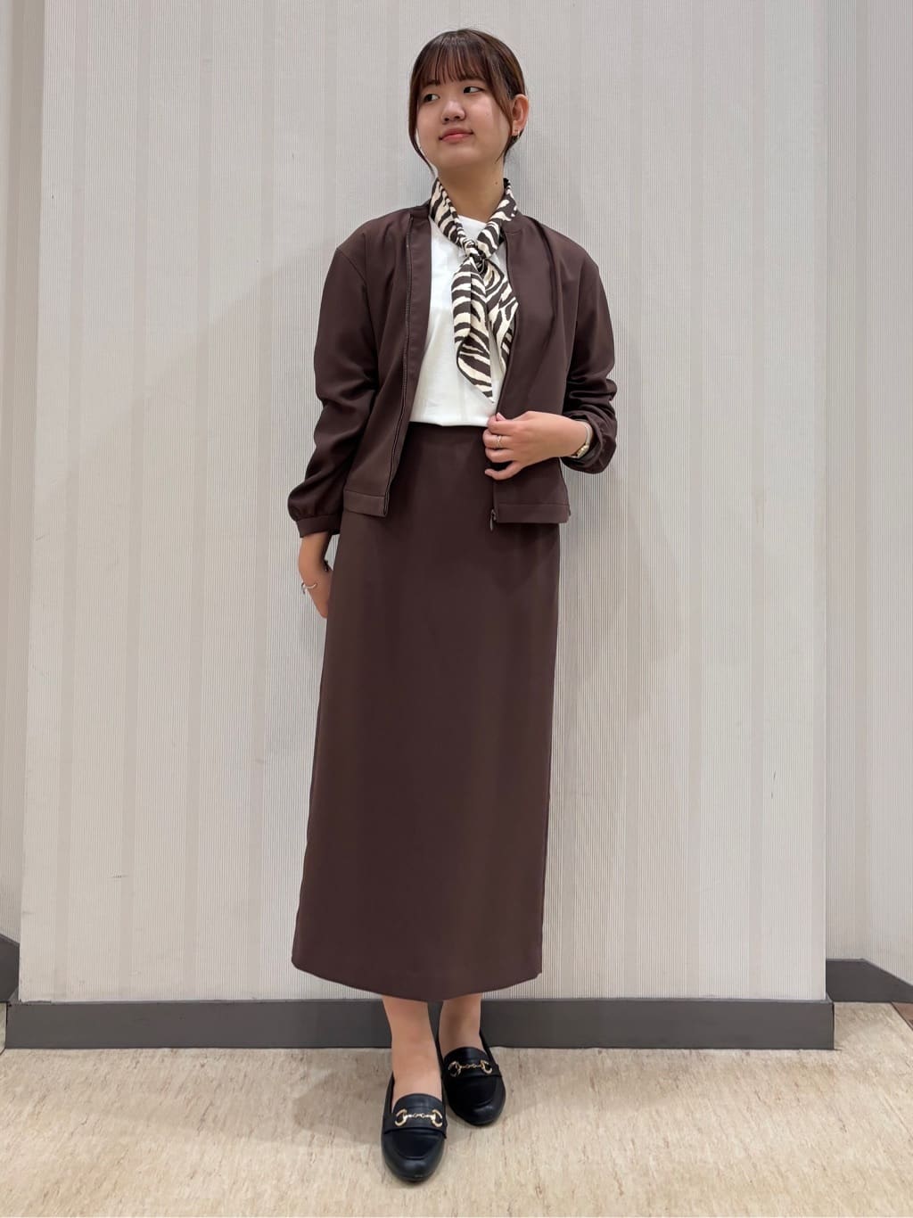 ちひさんの「INDIVI｜【コットン】シャツ切り替えカットソー」を使ったコーディネート