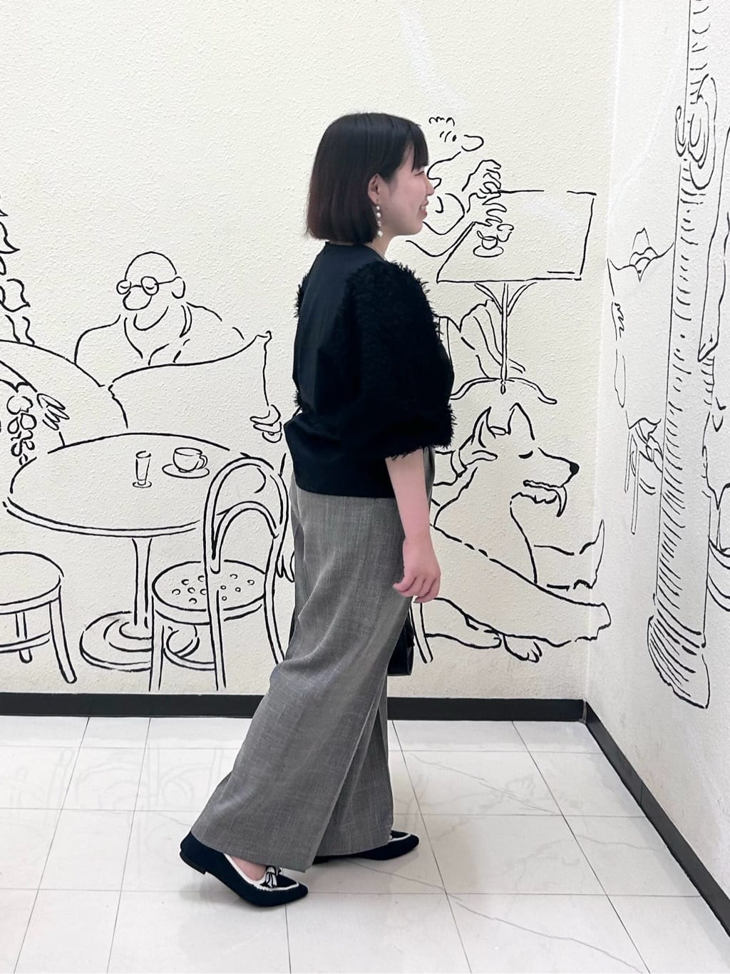 Mitsukiさんの「UNTITLED｜【丸首/Tシャツ風/短丈】シャギースリーブ ポンチカットソー」を使ったコーディネート