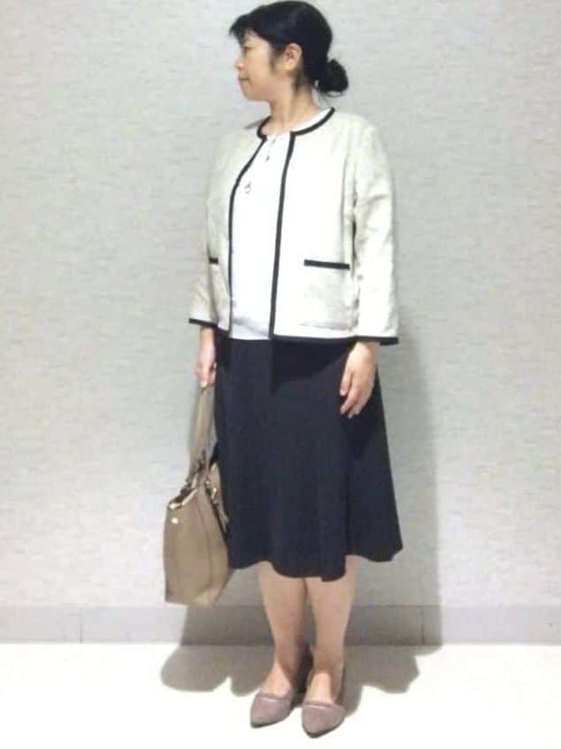 sakoさんの「Reflect｜【軽い着心地】メッシュツイードジャケット」を使ったコーディネート