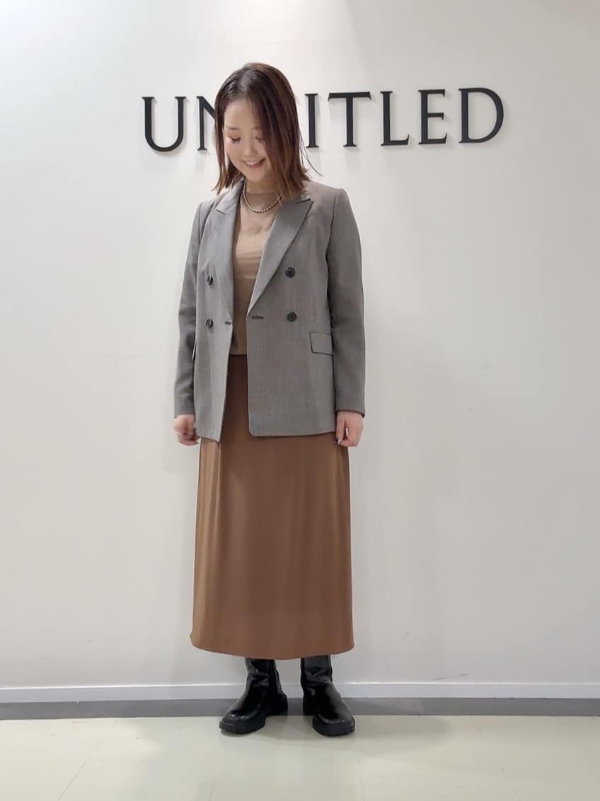 YUIさんの「UNTITLED｜【セットアップ可】ウールライク ダブルブレストジャケット」を使ったコーディネート