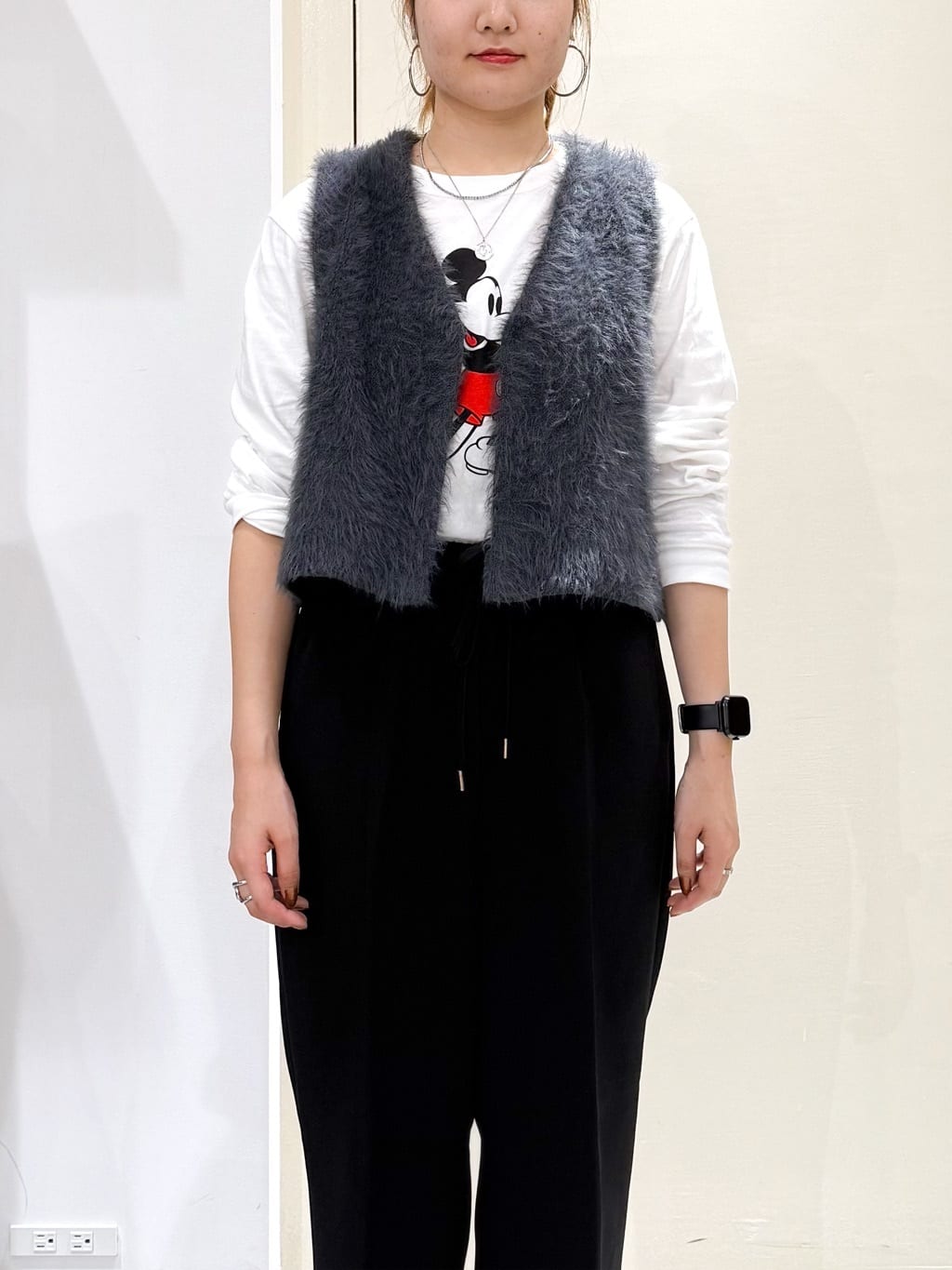 sayaさんの「OPAQUE.CLIP｜【Mickey Mouse】プリントロングTシャツ」を使ったコーディネート