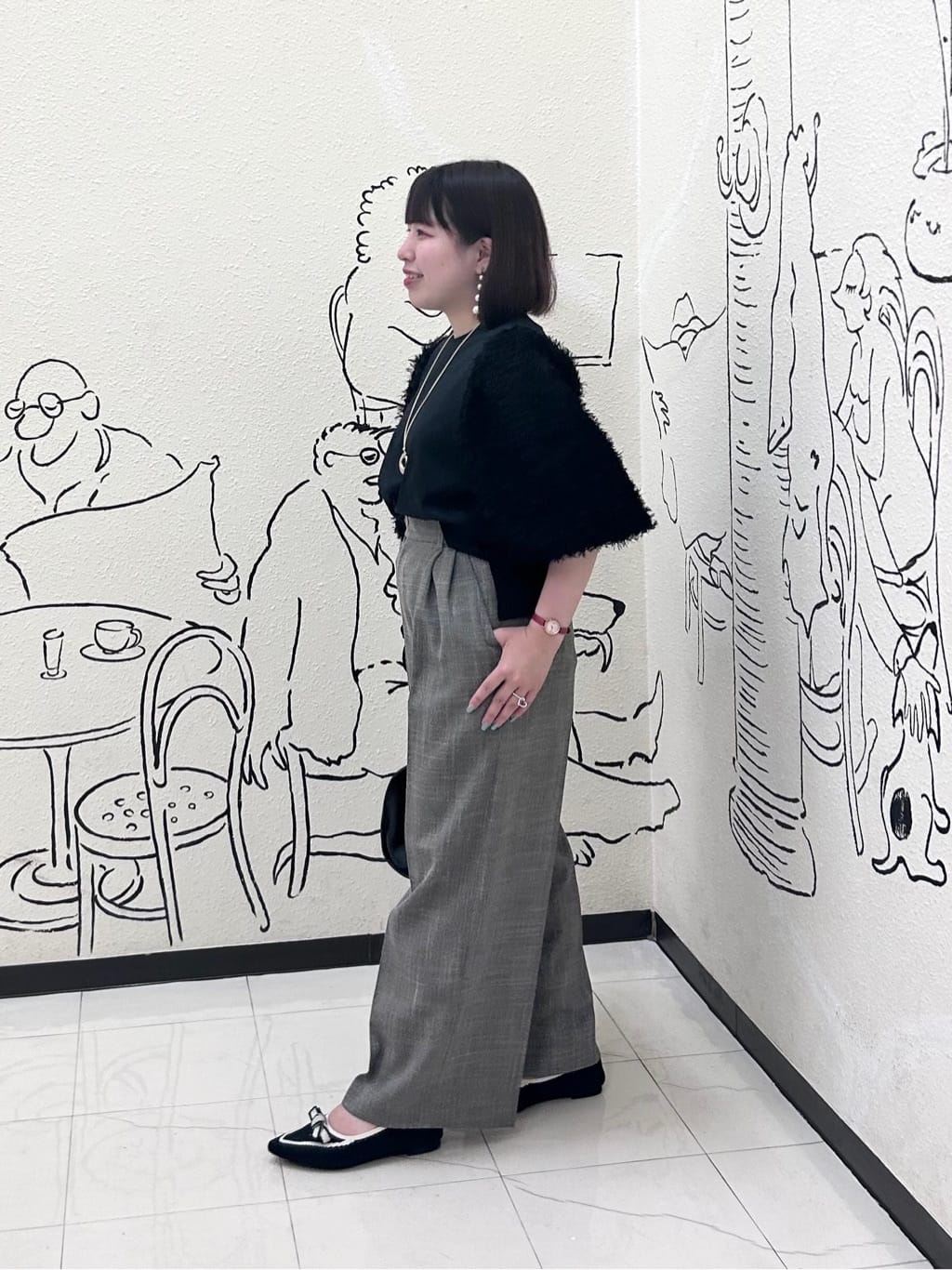 Mitsukiさんの「UNTITLED｜【丸首/Tシャツ風/短丈】シャギースリーブ ポンチカットソー」を使ったコーディネート