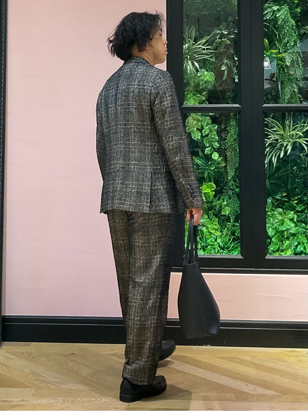 Nagaseさんの「DRESSTERIOR｜◆【セットアップ可】ループグレンチェック ワイドパンツ」を使ったコーディネート