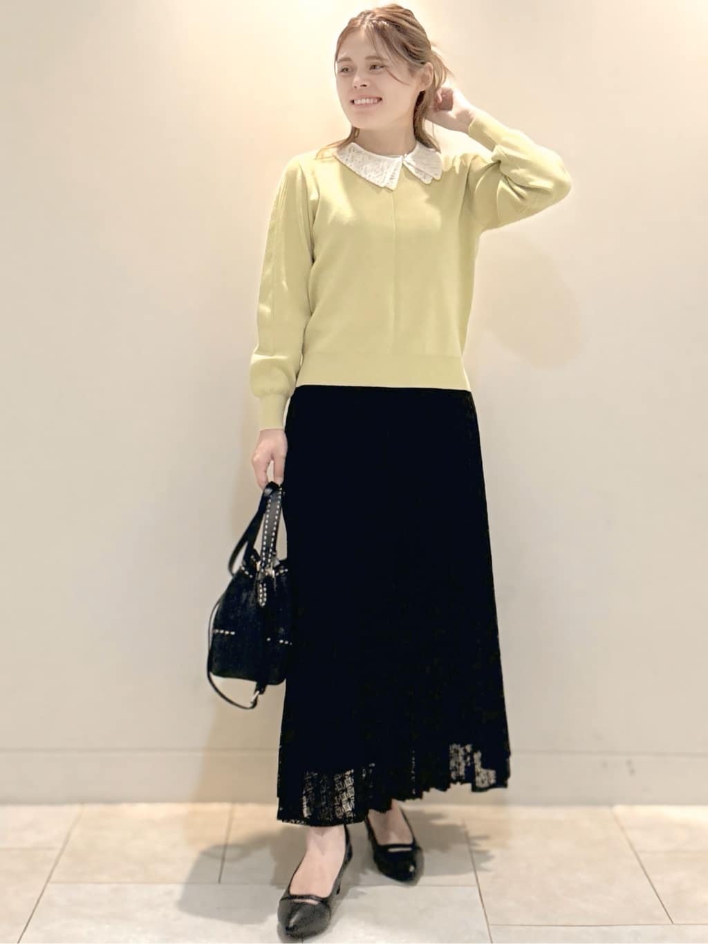 S&auml;K&iuml;さんの「Reflect｜【コーディネートのポイントに◎】パール調ボタン&times;レース付け衿」を使ったコーディネート