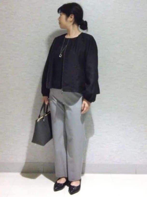 sakoさんの「Reflect｜【WEB先行カラーあり／手洗い可】ジョーゼットスリーブ&times;ニット」を使ったコーディネート