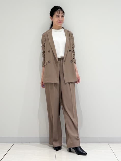 kayoさんの「INDIVI｜【軽く羽織れる！】ダブルジャケット」を使ったコーディネート