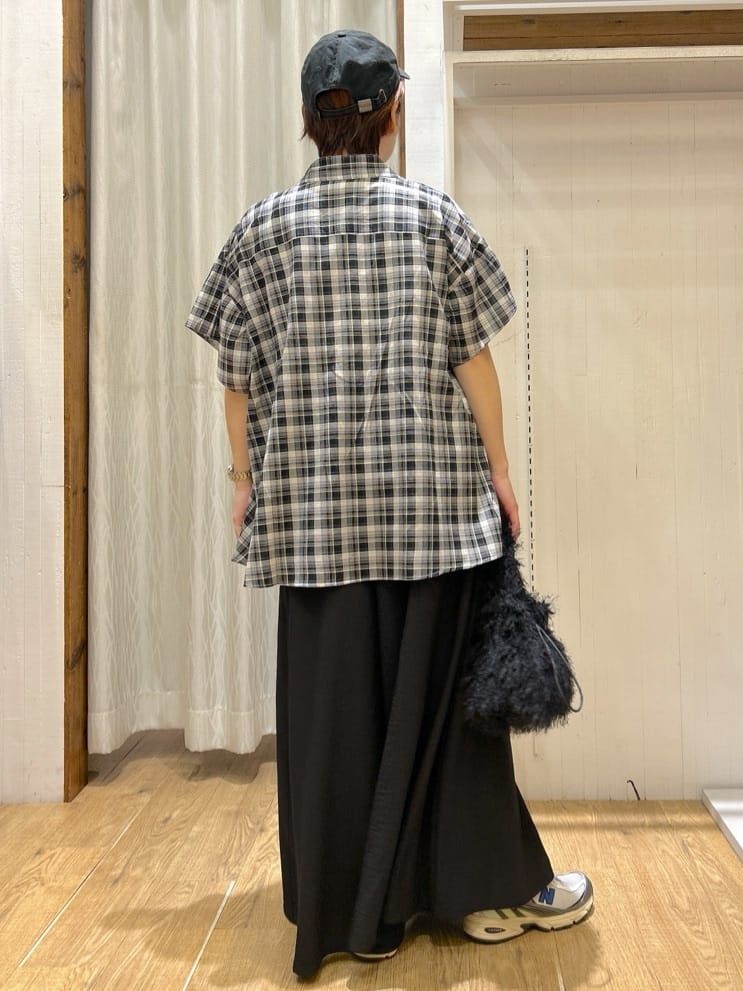 ga_riさんの「THE SHOP TK｜チェック柄チュニックブラウス」を使ったコーディネート