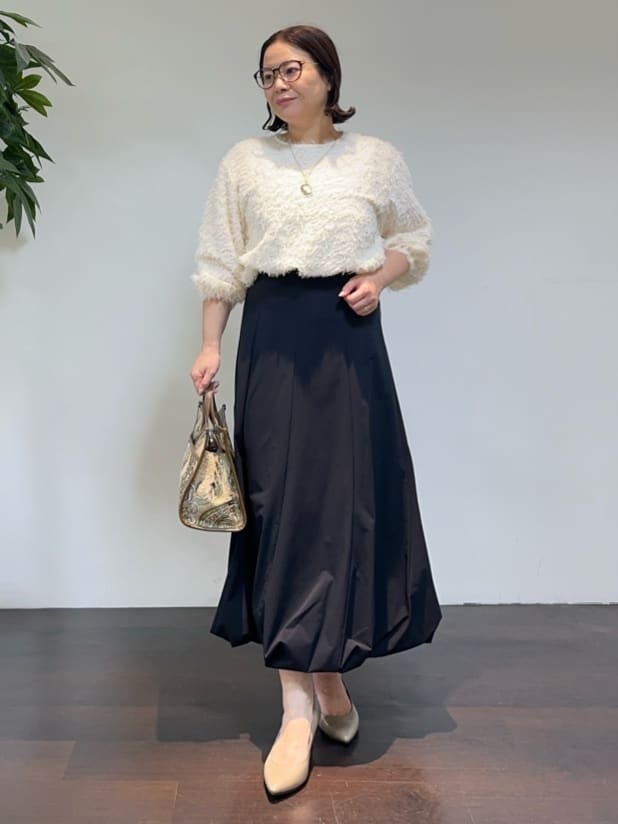 Asamiさんの「UNTITLED｜【ストレッチ素材/撥水加工】バルーンスカート」を使ったコーディネート
