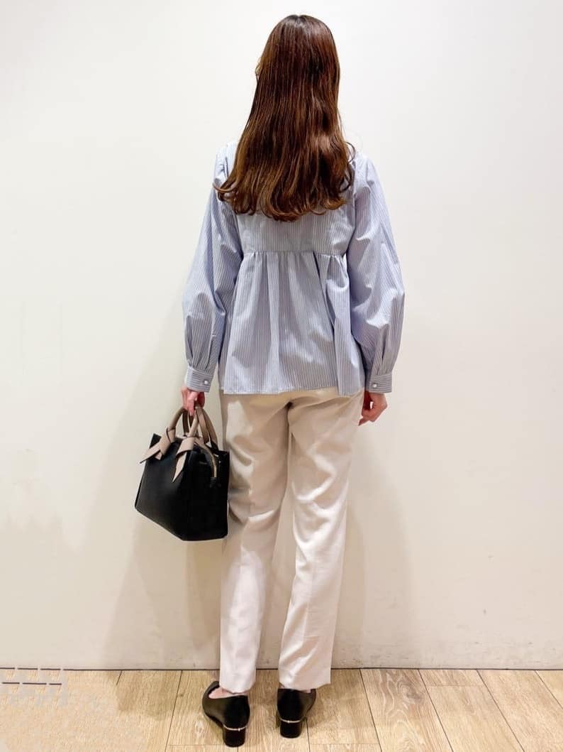 ayaさんの「index｜《XS-LLサイズ》ストレッチテーパードパンツ／セットアップ対応【洗濯機洗い可／イージーアイロン／防」を使ったコーディネート