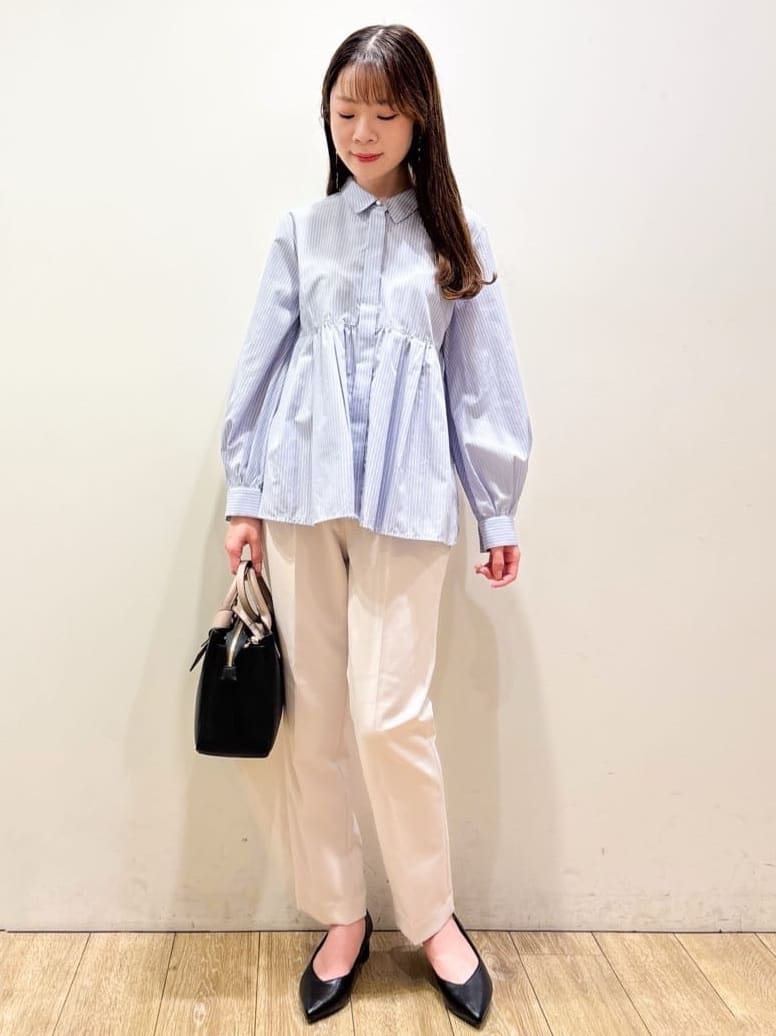ayaさんの「index｜《XS-LLサイズ》ストレッチテーパードパンツ／セットアップ対応【洗濯機洗い可／イージーアイロン／防」を使ったコーディネート