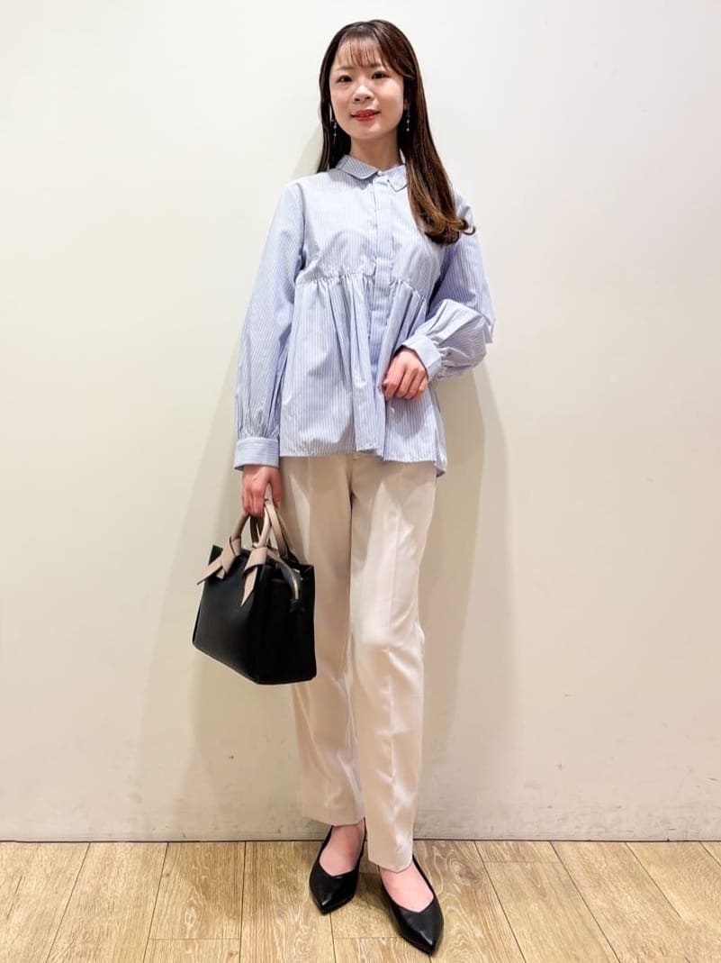ayaさんの「index｜《XS-LLサイズ》ストレッチテーパードパンツ／セットアップ対応【洗濯機洗い可／イージーアイロン／防」を使ったコーディネート