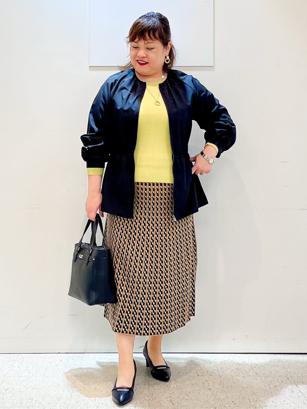 kimmyさんの「Reflect｜【選べる6色／長く着られる◎】ボートネックニット」を使ったコーディネート