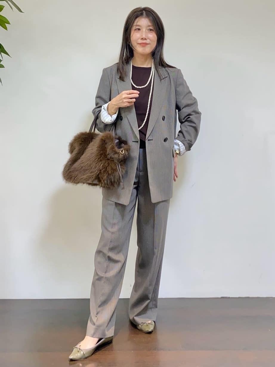 tomoさんの「UNTITLED｜【アンサンブル可/六分袖/洗える】ウールシルクニット」を使ったコーディネート