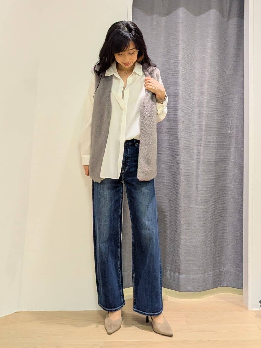 miiさんの「INDIVI｜ミンク調フェイクファージレ」を使ったコーディネート