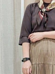 minさんの「grove｜【ひんやり多機能】やわらかドライタッチ 袖口シアードッキングプルオーバー」を使ったコーディネート