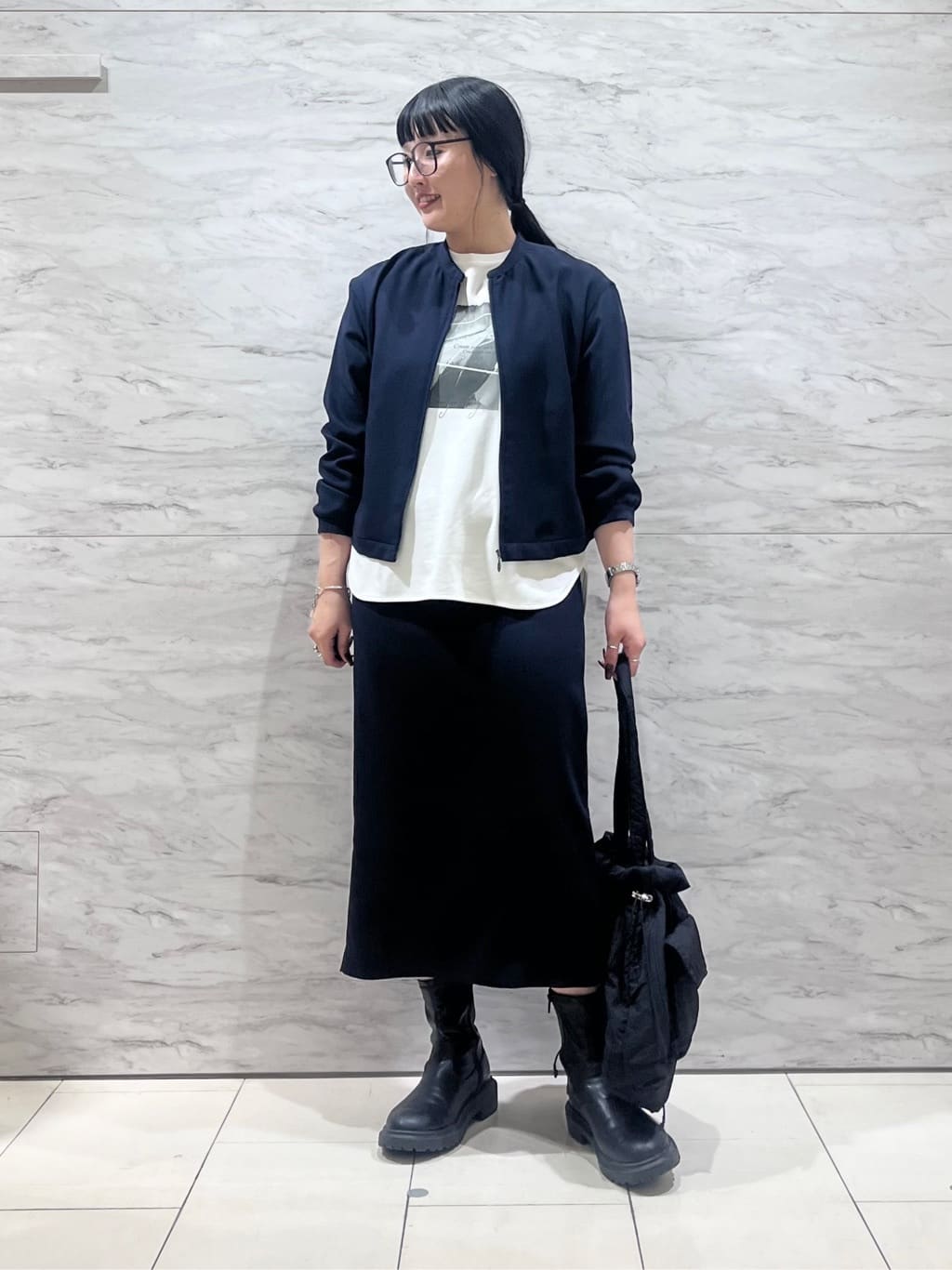 hasuさんの「INDIVI｜【洗える／UVケア／吸汗速乾】ジョーゼットライトブルゾン」を使ったコーディネート