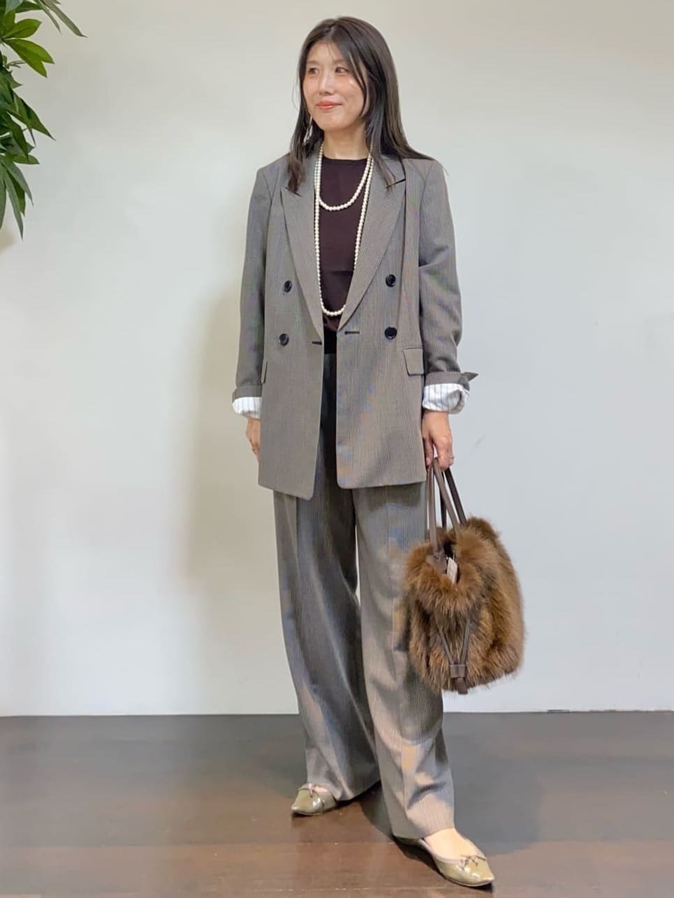 tomoさんの「UNTITLED｜【アンサンブル可/六分袖/洗える】ウールシルクニット」を使ったコーディネート