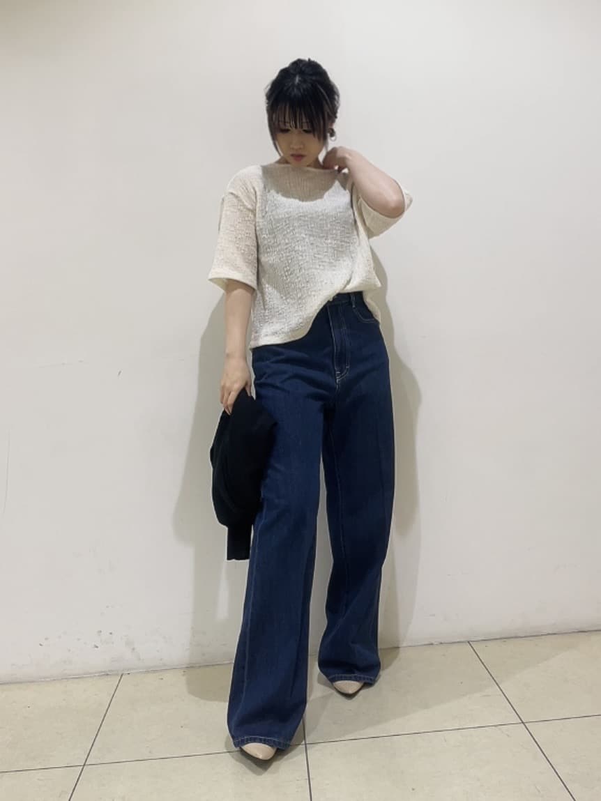 watanabeさんの「UNTITLED｜【五分袖/ジャージトップス】スラブカールマイヤープルオーバー」を使ったコーディネート