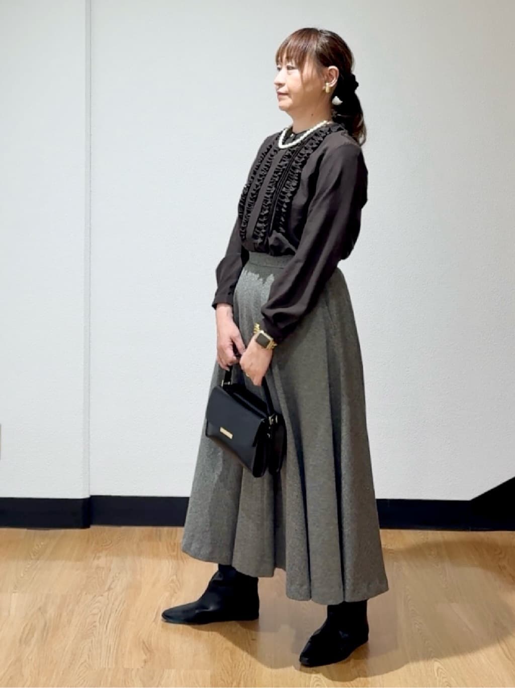 ʏᴜᴋɪᴋᴏさんの「UNTITLED｜【8色展開/体型カバー】魅せるタイムレスニット」を使ったコーディネート