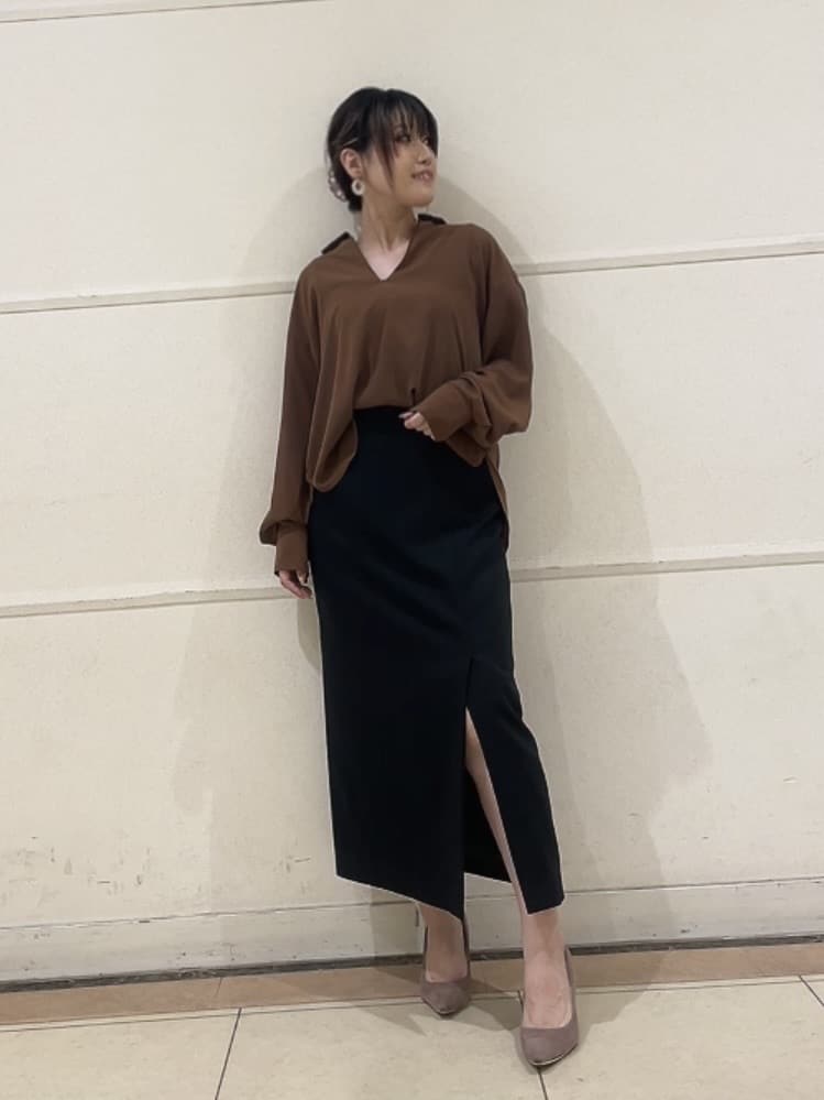 watanabeさんの「UNTITLED｜【セットアップ可/スキッパー/ゆったり】リラクパウダーシャツ」を使ったコーディネート