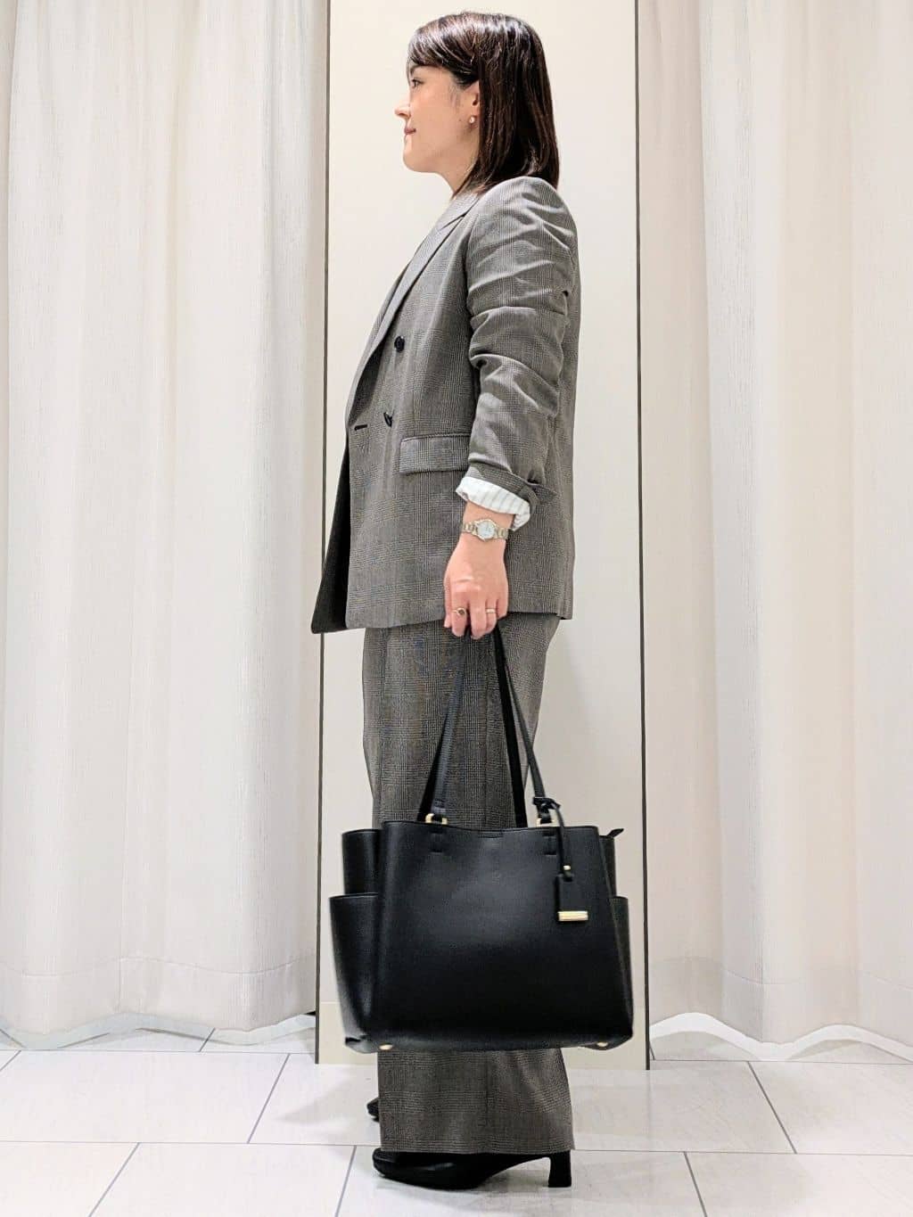 Onumaさんの「UNTITLED｜【セットアップ可】ウールライク ダブルブレストジャケット」を使ったコーディネート