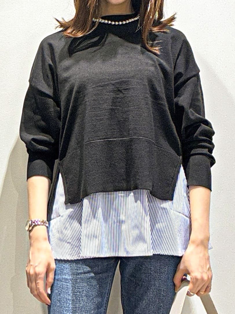 もんちゃんさんの「OPAQUE.CLIP｜《ツインセット》リラクシーサイドスリットニット&times;ドッキングタンク【洗濯機洗い可】」を使ったコーディネート