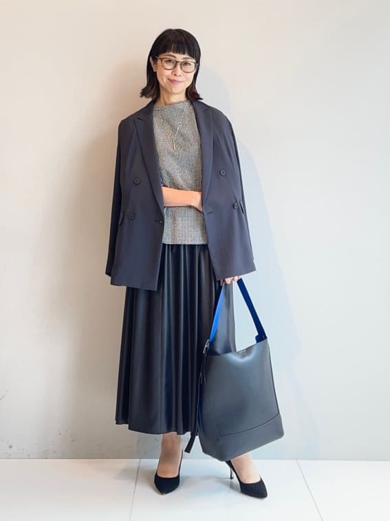 murayamaさんの「INDIVI｜【軽く羽織れる！】ダブルジャケット」を使ったコーディネート