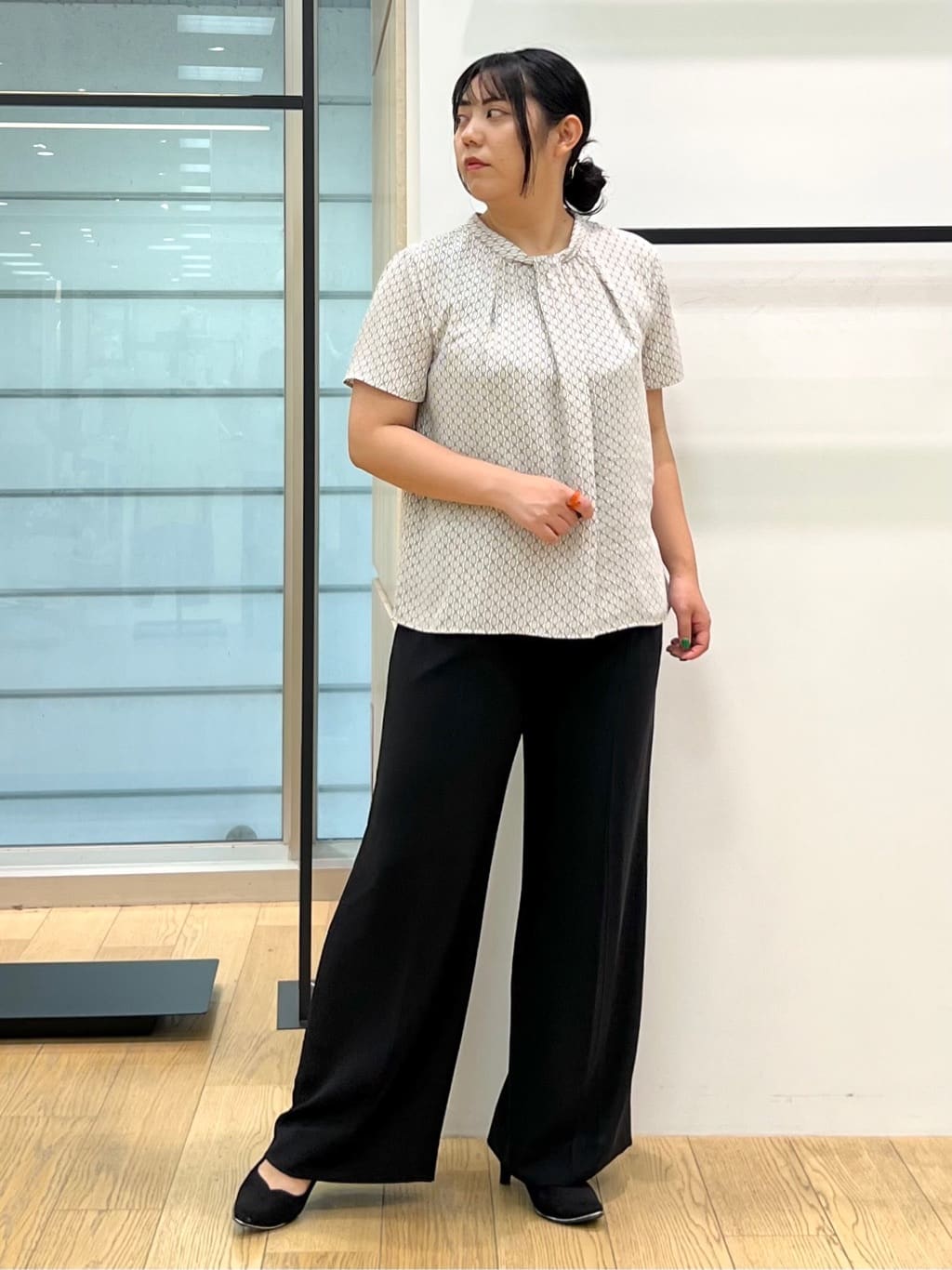 shimaさんの「INDIVI｜【軽く羽織れる！】ダブルジャケット」を使ったコーディネート