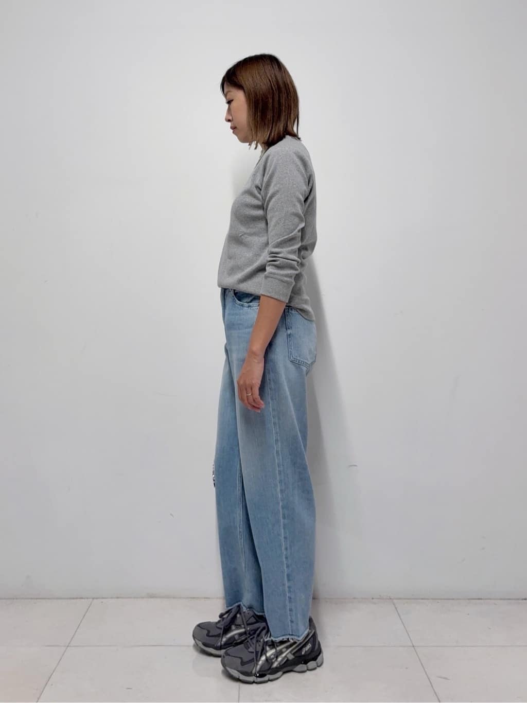 Nishijimaさんの「DRESSTERIOR｜スパンコール2WAY巾着バッグ」を使ったコーディネート