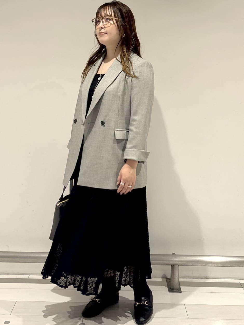 nakamuraさんの「Reflect｜【イージーケア】サークルダイヤ柄レースプリーツスカート」を使ったコーディネート