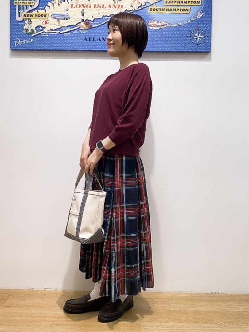 Hamaさんの「Dessin｜【洗える】後ろボタンニットプルオーバー七分袖」を使ったコーディネート