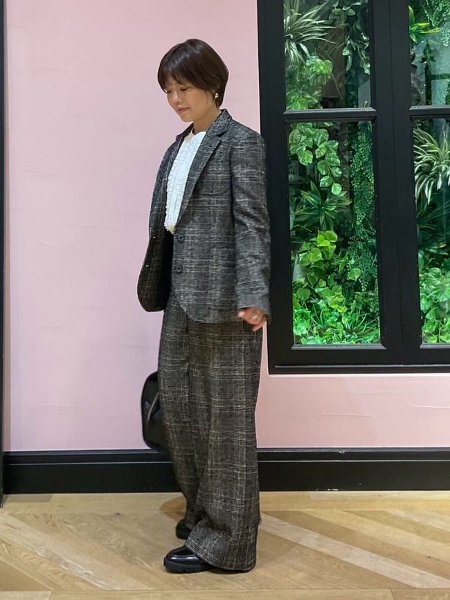ogataさんの「DRESSTERIOR｜ループグレンチェックジャケット」を使ったコーディネート