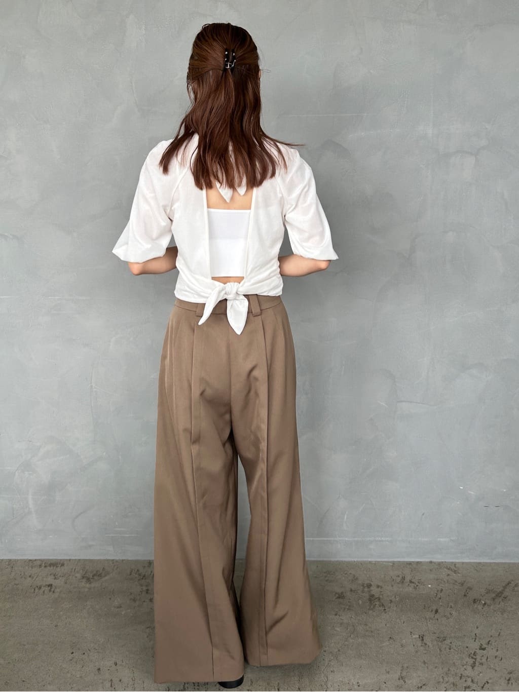 harunaさんの「CODE A｜velvet ribbon pullover」を使ったコーディネート