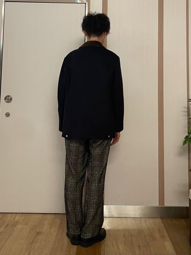 橋本さんの「DRESSTERIOR｜◆【セットアップ可】ループグレンチェック ワイドパンツ」を使ったコーディネート