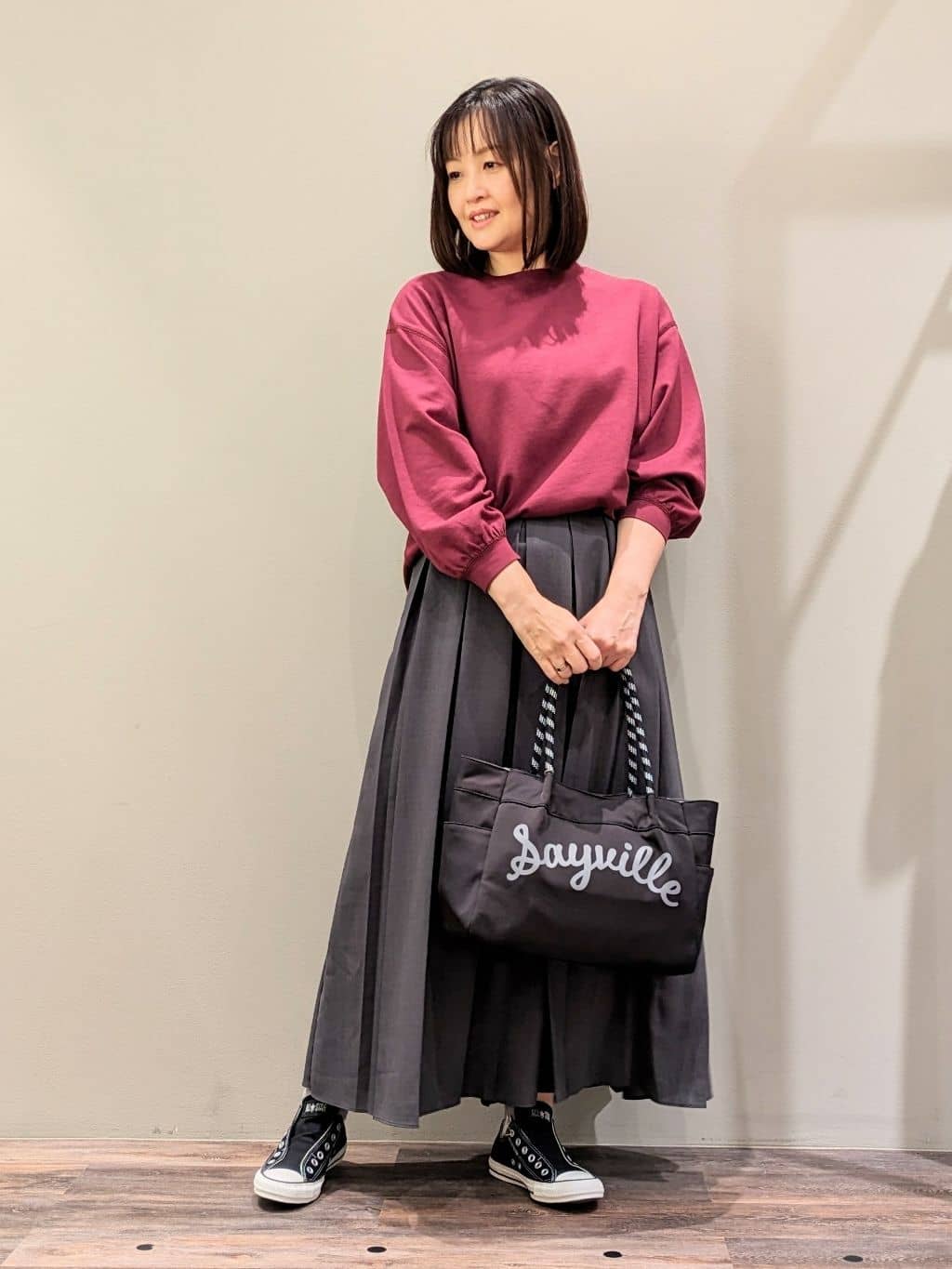 ricoさんの「Dessin｜【洗える】ボックスプリーツスカート」を使ったコーディネート